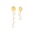 Glamorousky white 925 Sterling Silver Plated Gold Fashion Elegant Irregular Freshwater Pearl Geometric Asymmetric Earrings CD479AC5163F4EGS_1