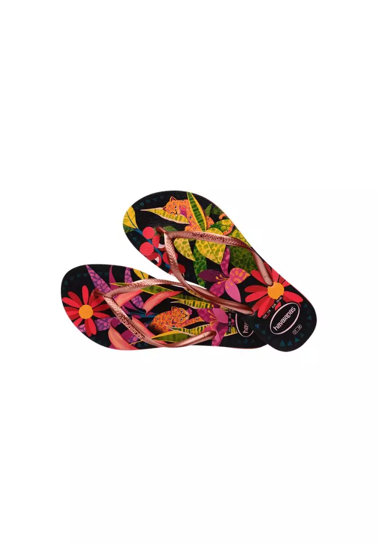Buy Havaianas Women Slim Tropical Flip Flops Salmon Online
