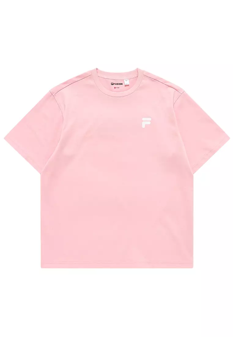FILA FUSION Unisex FOB Short Sleeve T shirt in Pink