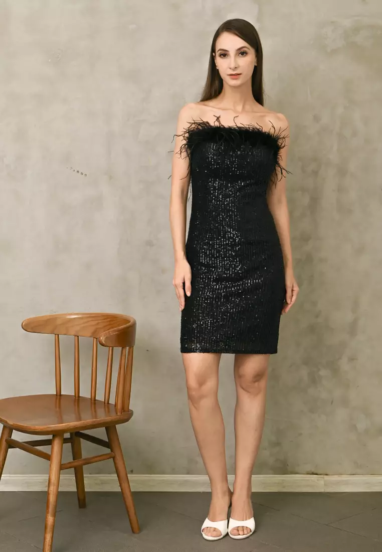 Furry Mini Dinner Dress