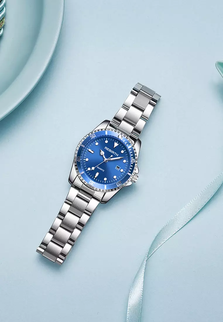 Jam Tangan wanita Klasik Mewah Gelang stainless steel Sederhana Jam 3ATM Anti Air Jam dengan gelang