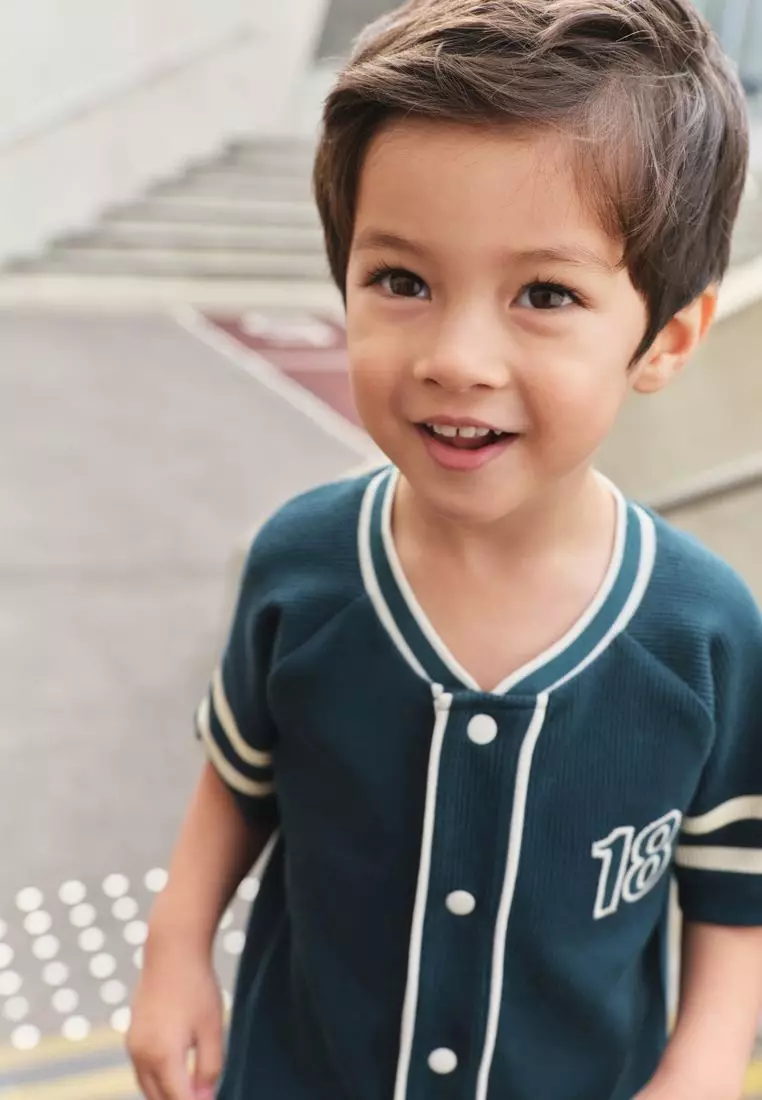 Short Sleeve Varsity Shorts Set