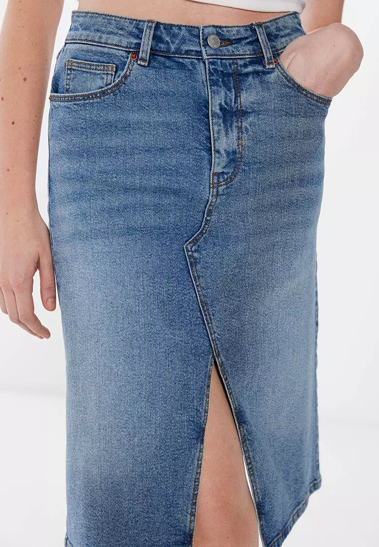 Denim Midi Skirt