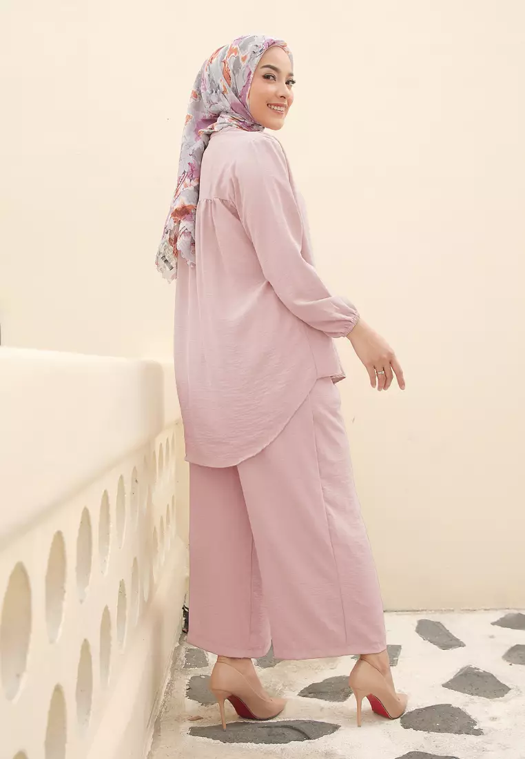 Hara Oneset | Setelan Wanita Lengan Panjang - Dust Pink