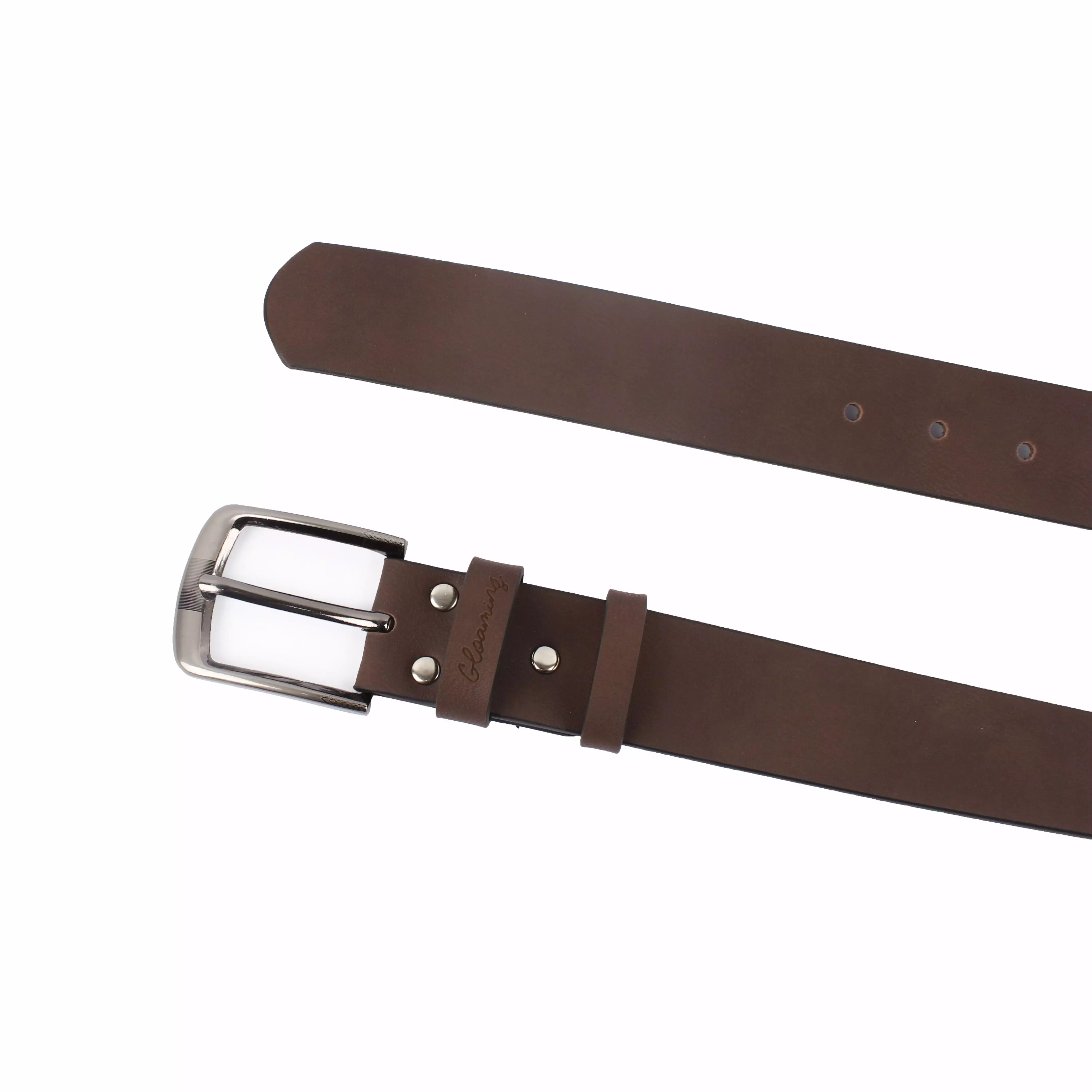 Entifier Belt Brown Ikat Pinggang Pria Kulit Original