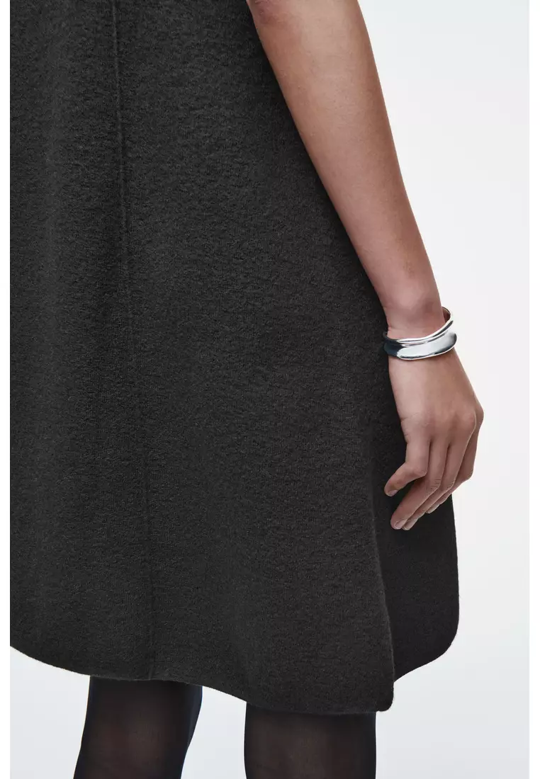 PANELLED WOOL SHIFT DRESS