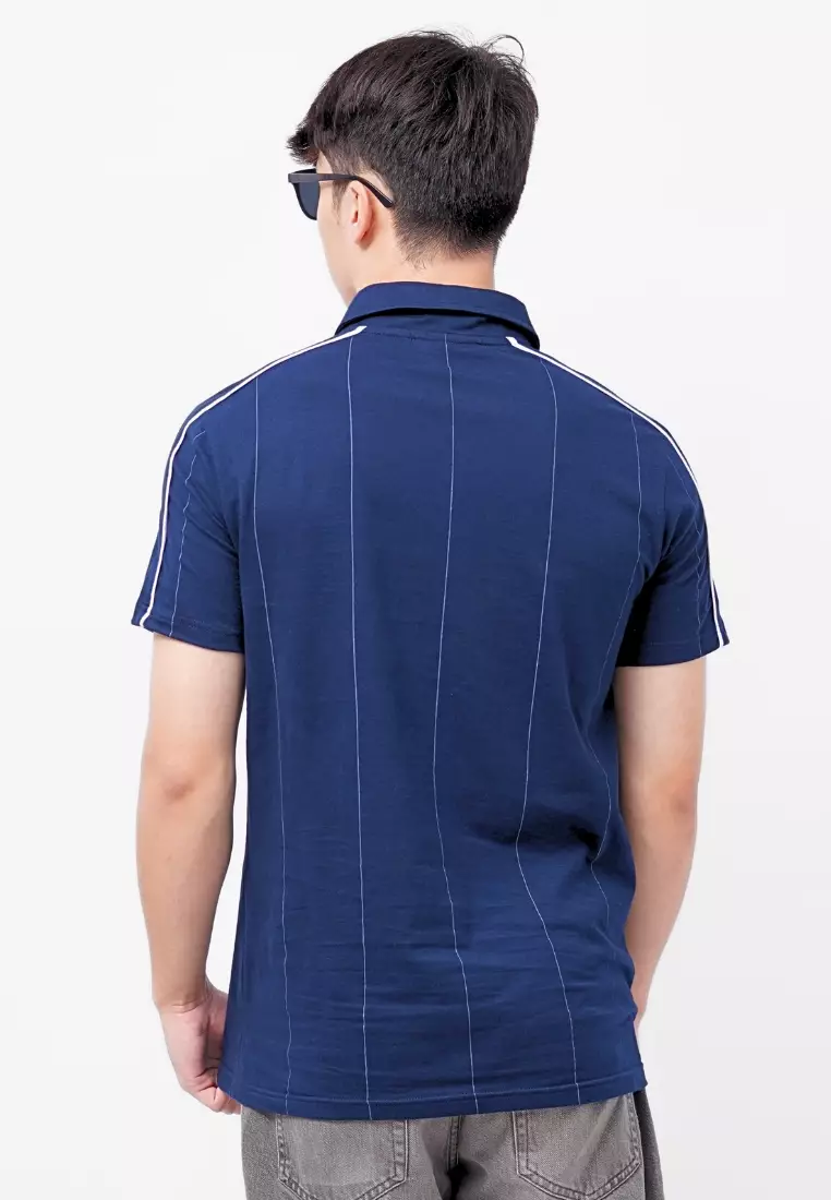 Ryusei Polo Pria Courage Navy