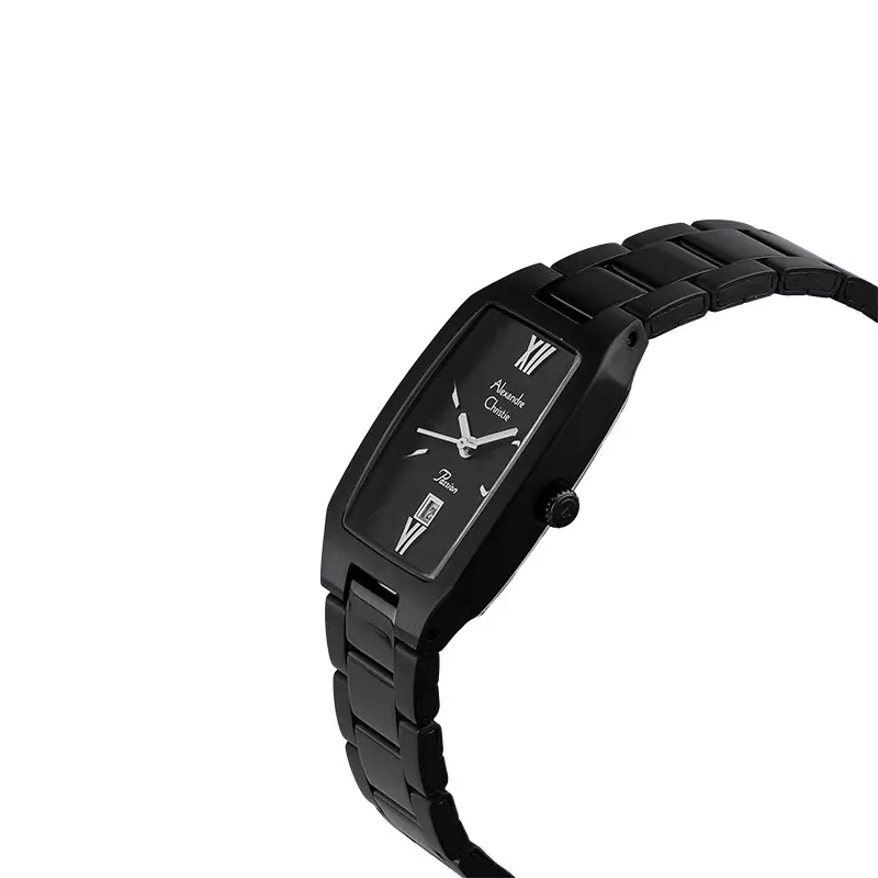 Jam Tangan Wanita Alexandre Christie Passion AC 2455 LD BIPBA Ladies Black Dial Black Stainless Steel Strap