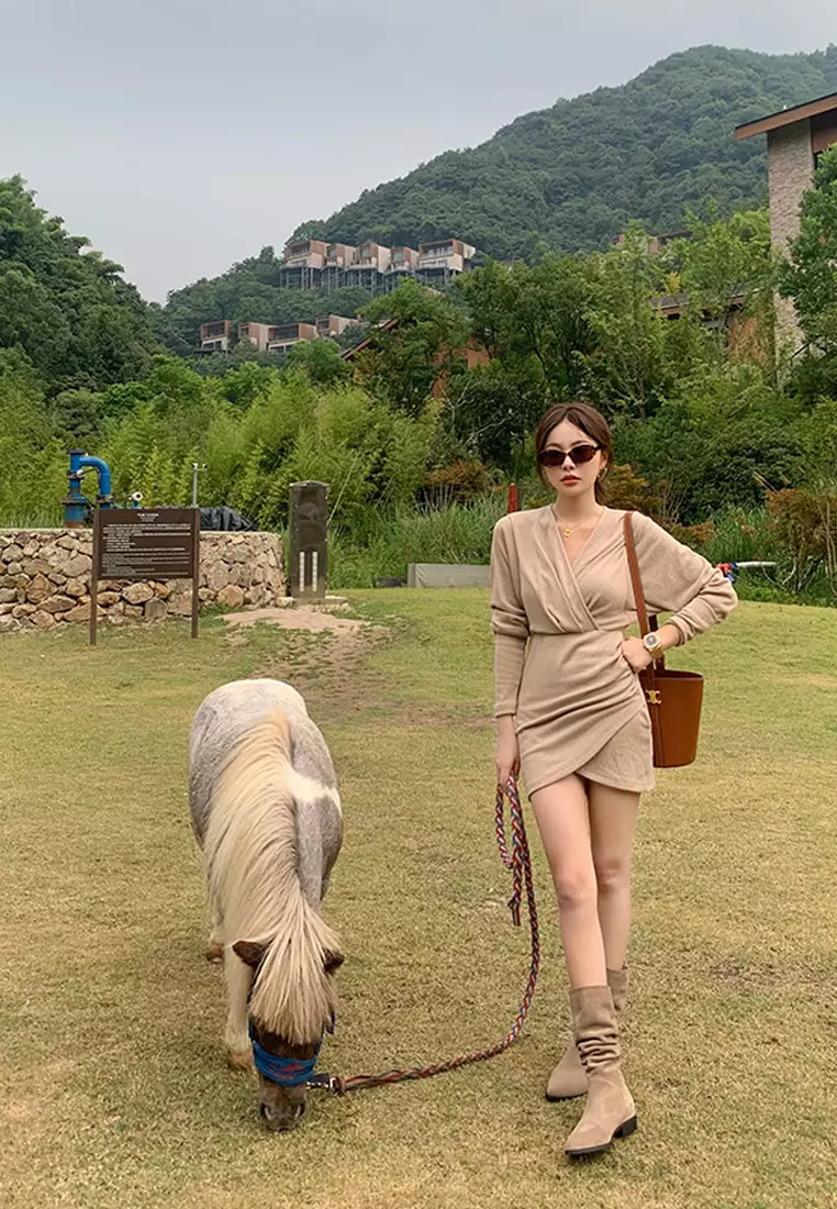 Pointy Suede Fabric Long Boots QZ2894-3