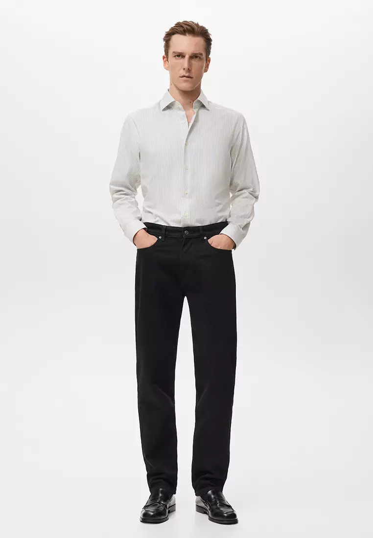 100% Cotton Slim-Fit Striped Shirt