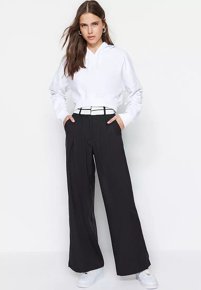 線上選購Trendyol Modest Belt Detail Wide Leg Pants | ZALORA 台灣