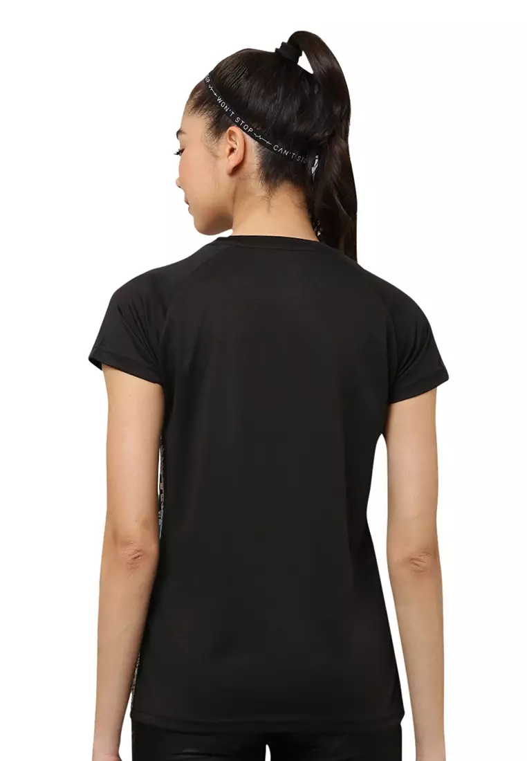 Kaos Olahraga Wanita  Sablon Hitam