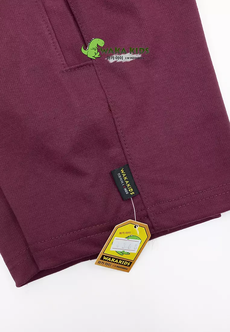 Wakakids Celana Pendek Anak Unisex Polos Basic Short Pants 4368 Vench Mustard
