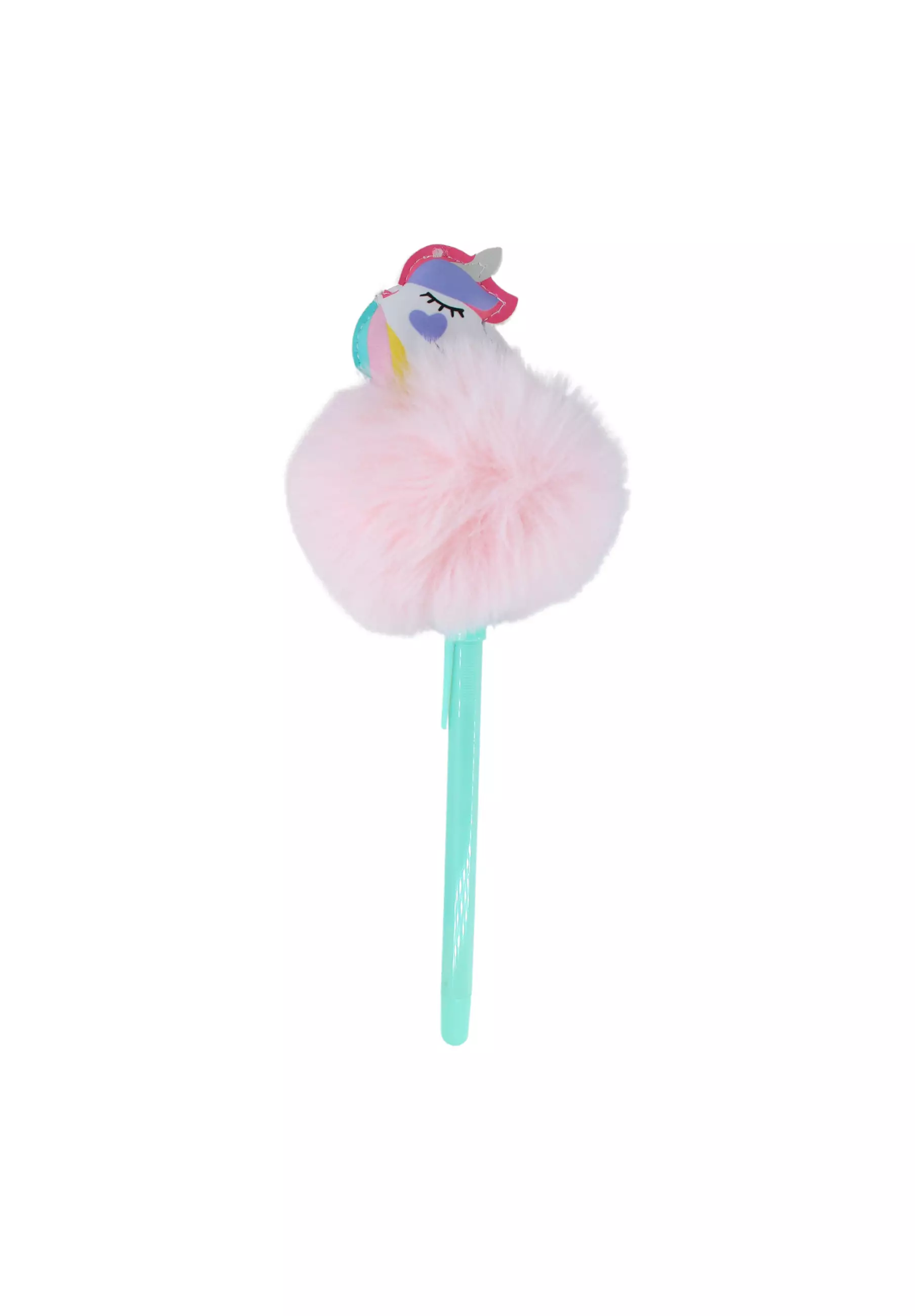 Party Unicorn Topper Pom-Pom Pen Pink Green