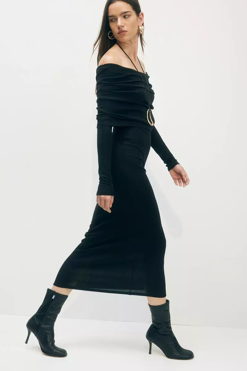 Buy H&M Foldover-edge off-the-shoulder dress 2026 Online | ZALORA  Philippines