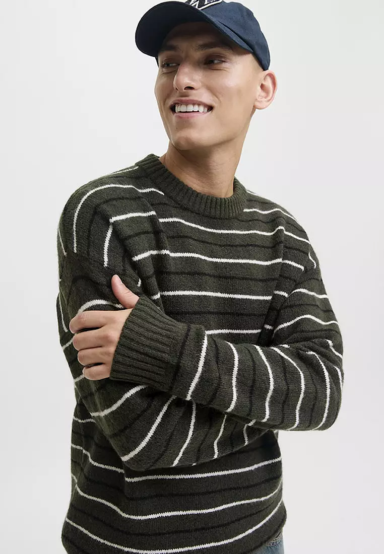 Buy Jack & Jones Stripe Crew Neck Knit Sweater 2026 Online | ZALORA