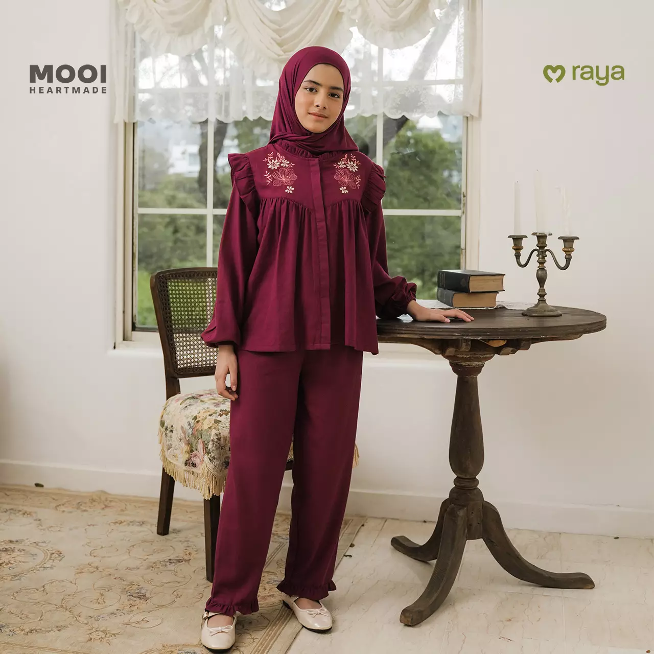 Mooi Pashmina Instan Anak Hijab Anak - Brown Beige