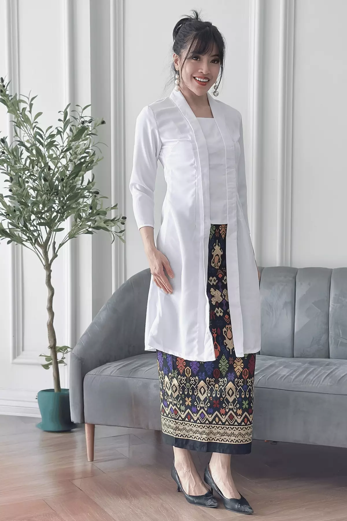 Chandani White Kebaya Panjang