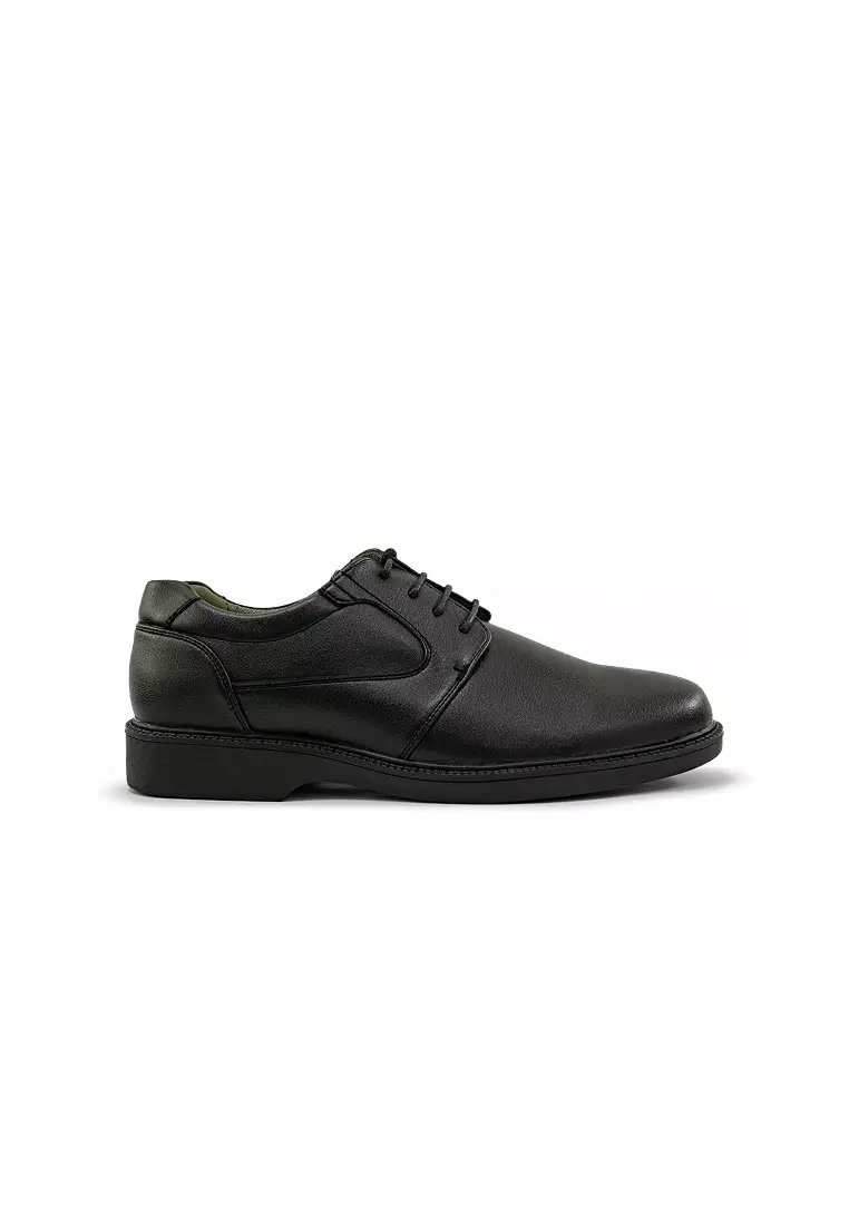 Mario D' boro Runway Men's Formal MZ 27214 C95 Black Leather Dress Shoe With Lace-up Closure and Low Heel