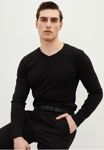 Buy LC WAIKIKI V Neck Long Sleeve Combed Cotton Men's T-Shirt 2023 Online |  ZALORA Singapore