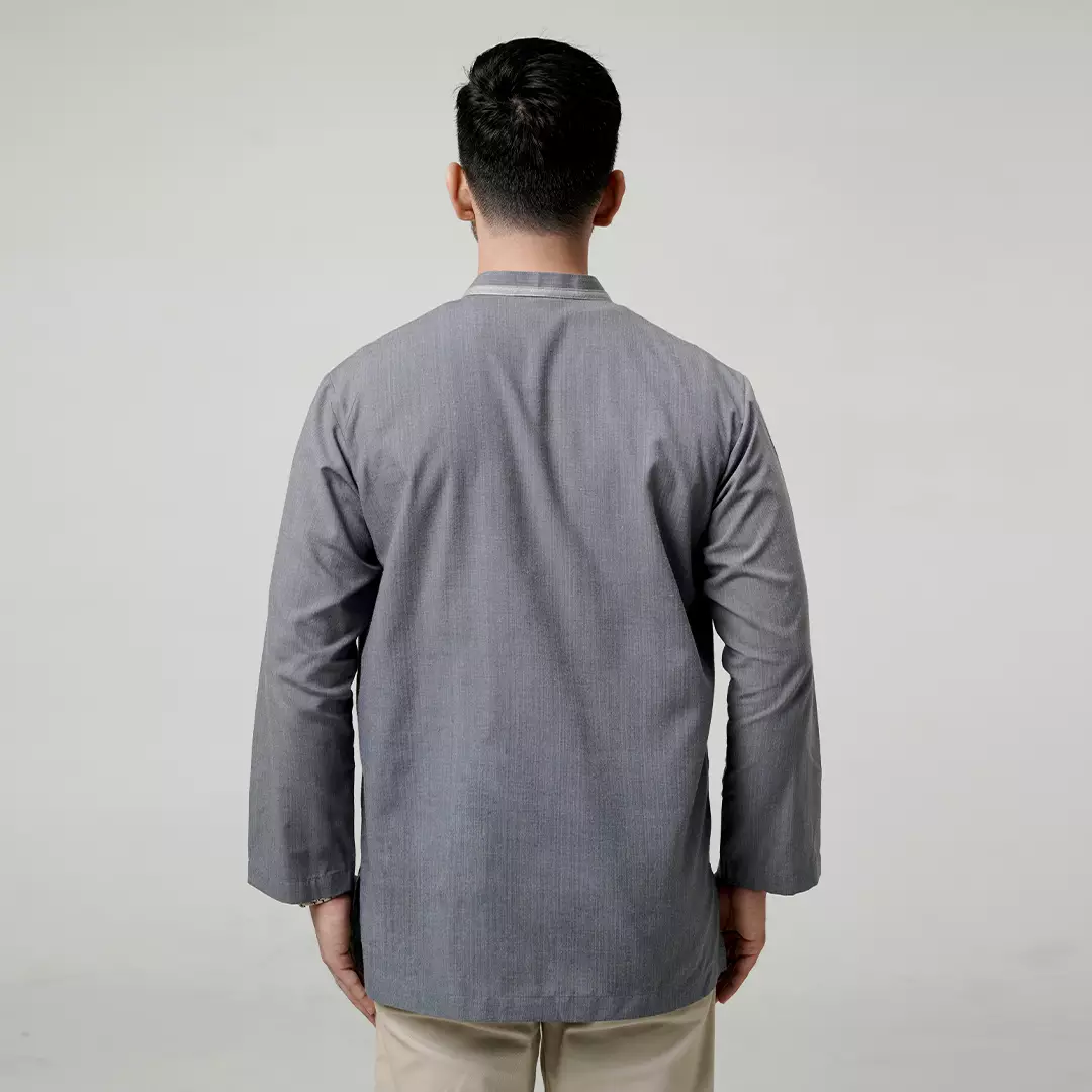 Rabbani - Kemeja Koko Muslim Pria Lengan Panjang Dewasa Kemko Dzakir Exclusive - Quicksilver