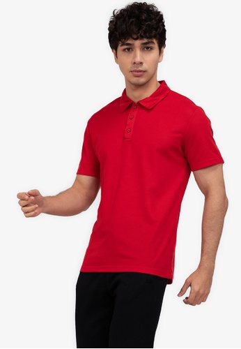 ZALORA ACTIVE red Short Sleeve Polo Shirt 3019FAA2C83DA7GS_1