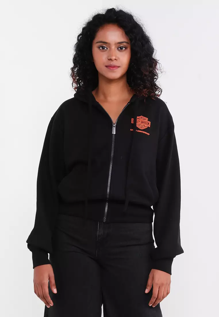 Harley davidson womens zip hoodie on sale