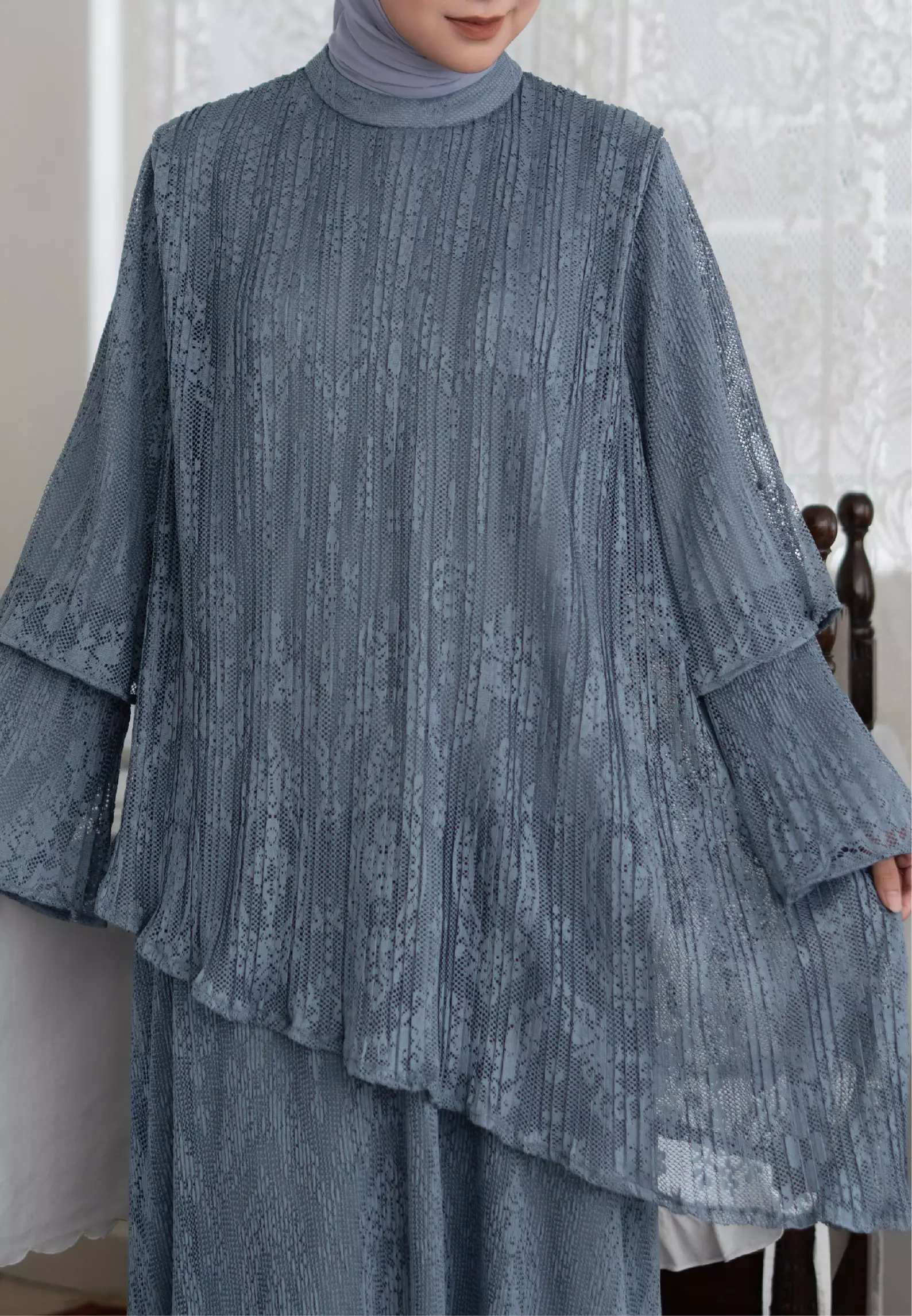 Damara Dress - Steel Blue