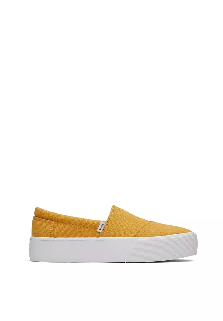 Discount on Toms  shoes - SKU: Sneakers Alpargata Fenix Platform Slip-On Women - Mango Washed Canvas