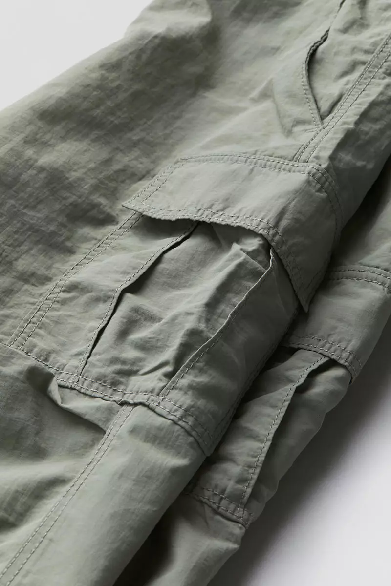 Nylon parachute trousers