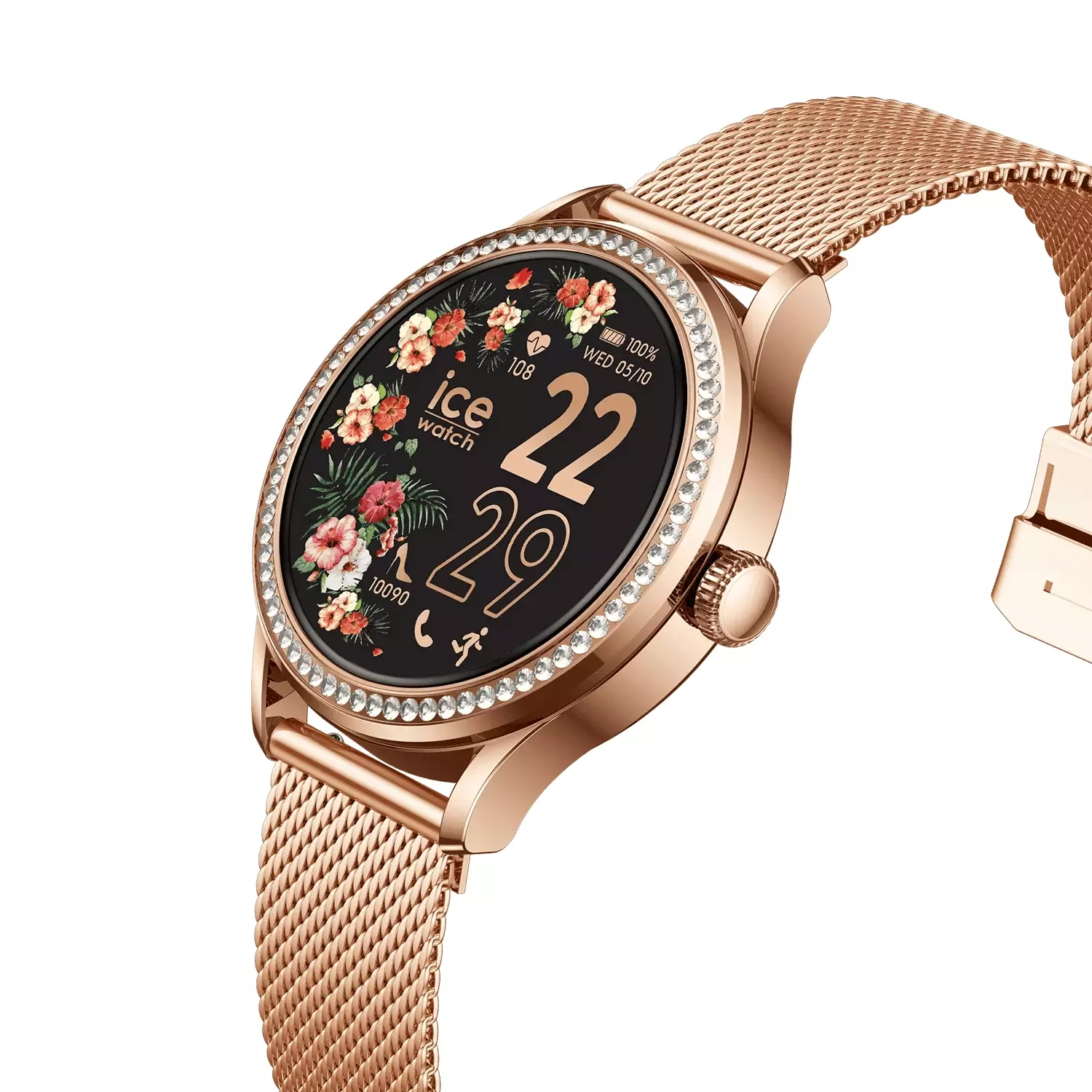 ICE Smart Watch ST 2.0 round AMOLED 1.20 - Rose-Gold 39mm | Bluetooth | Fitness Tracker [025317]