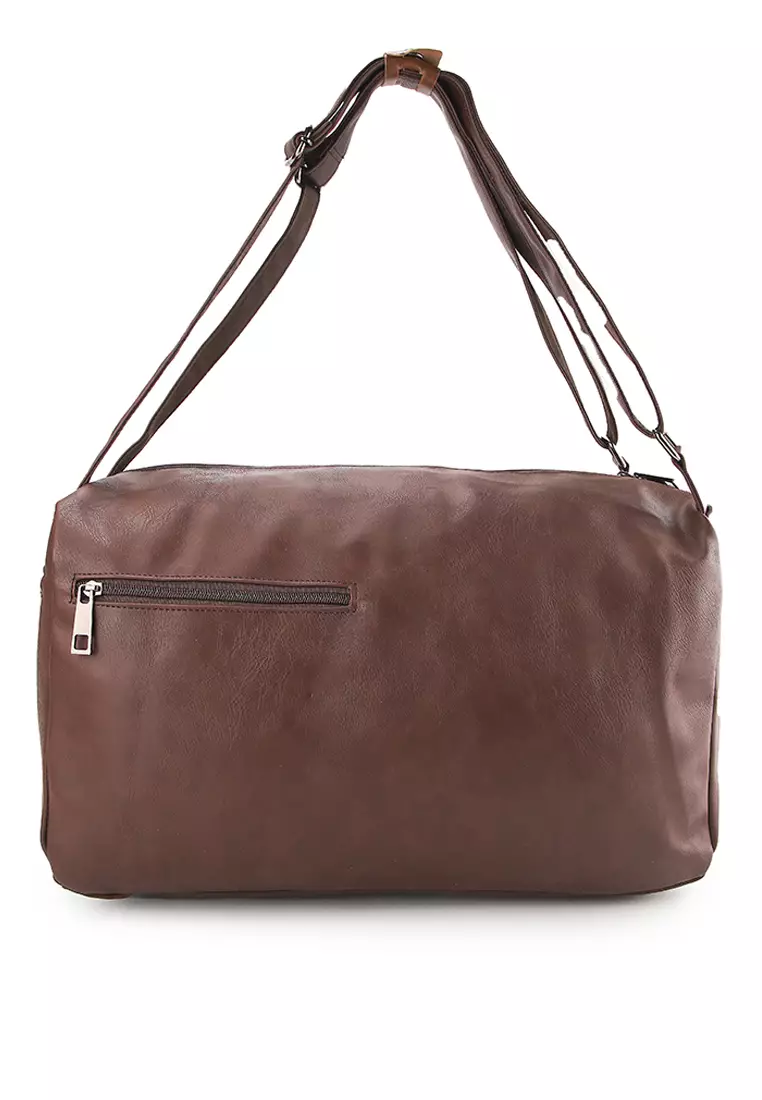 Distressed Leather Concept Duffel Bag