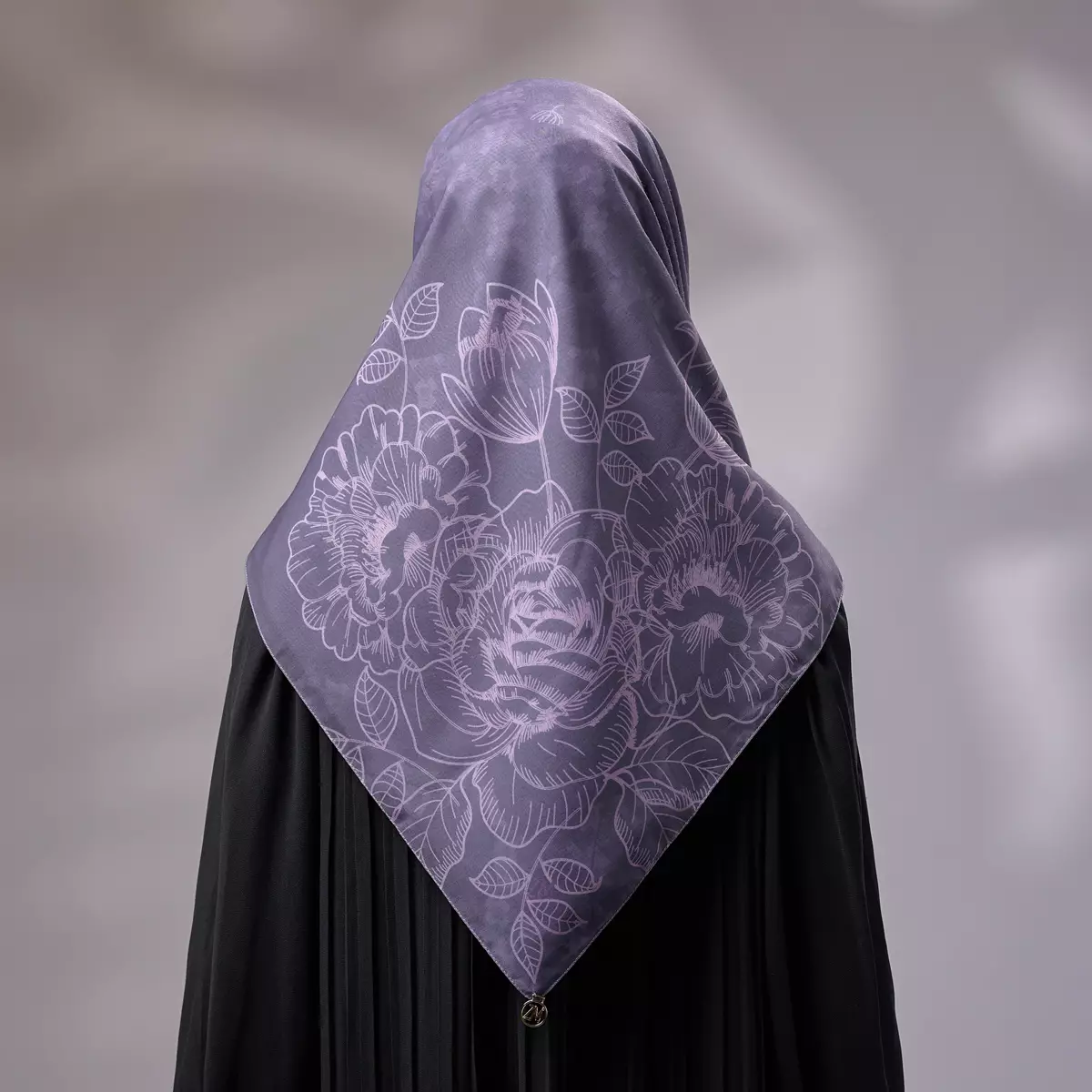 ZM Zaskia Mecca - New Jola Purple Tasdia Voal Scarf Kerudung Segi Empat Wangi Water Splash Ultra Sonic