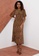 MISSGUIDED brown Flutter Sleeve Midi Dress DA73DAA5CF83A1GS_4