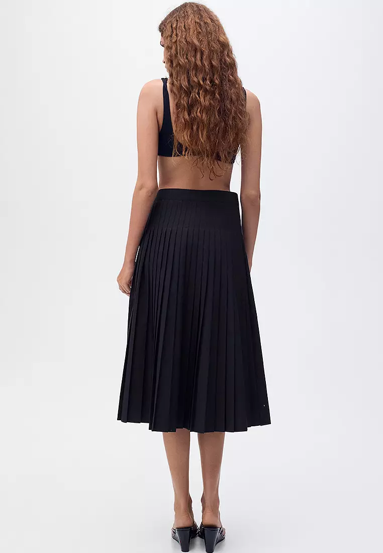 Pleated Midi Skirt