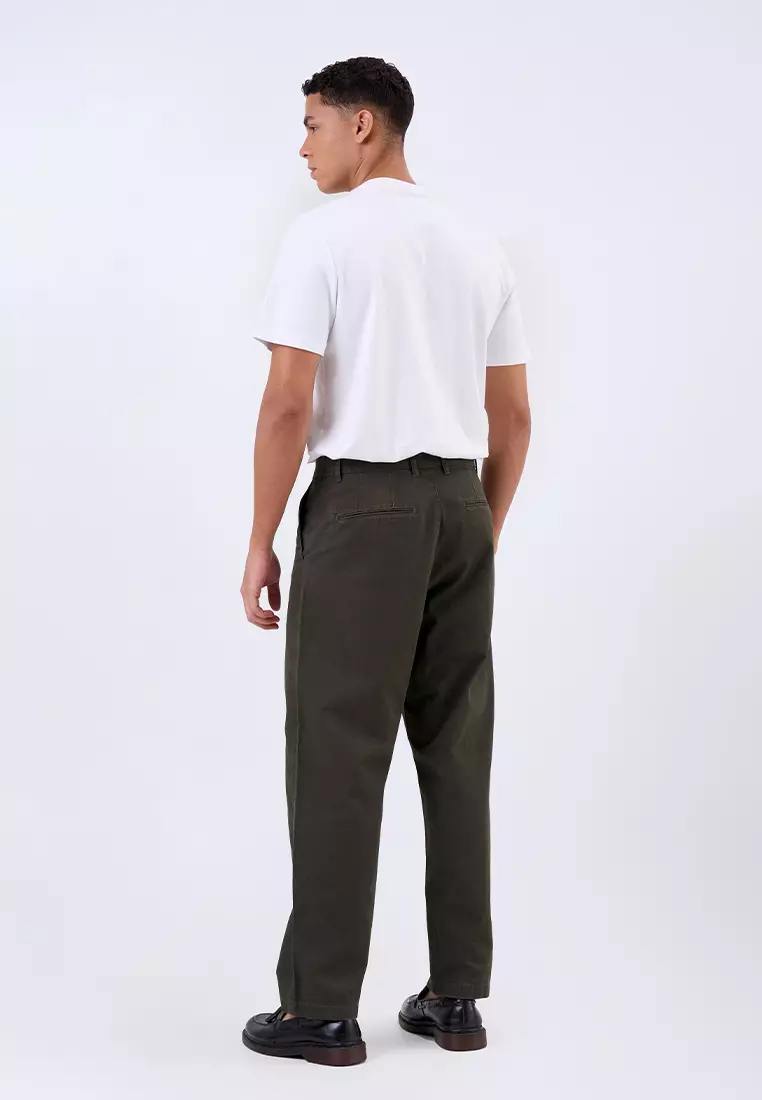 MANZONE - Celana Panjang Chinos Pria Barvol 08 Comfort Fit - Olive