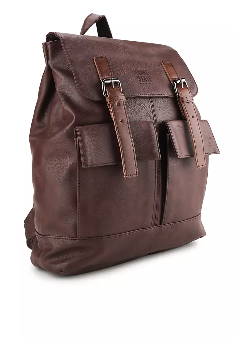 Distressed Leather Hitch Backpack