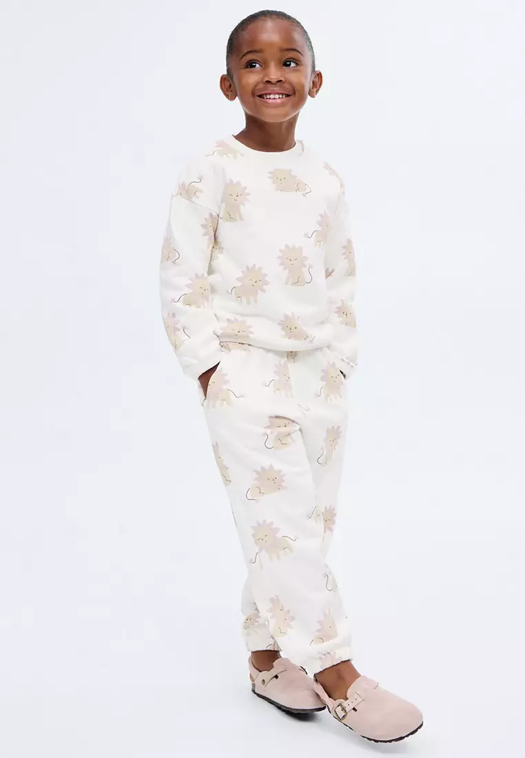 Printed Cotton Jogger Pants