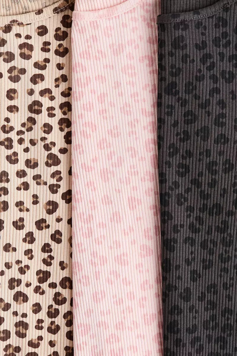 3-pack ribbed jersey tops