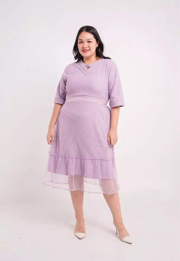 Plus Size Party Dress Juliette Lilac