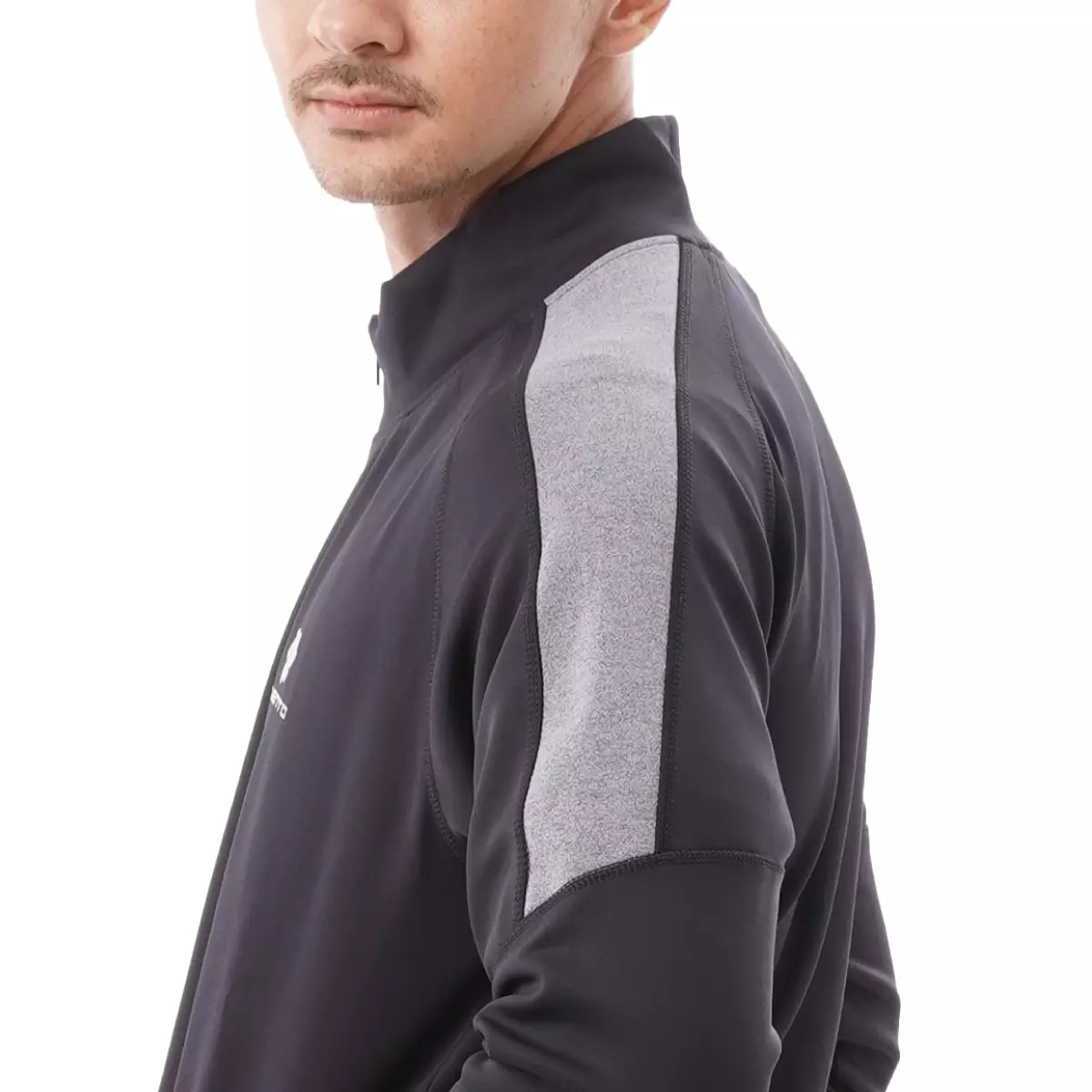 Tiento Jaket Olahraga Resleting Hitam Jacket Turtleneck Sporty Turbo Scuba Black Men