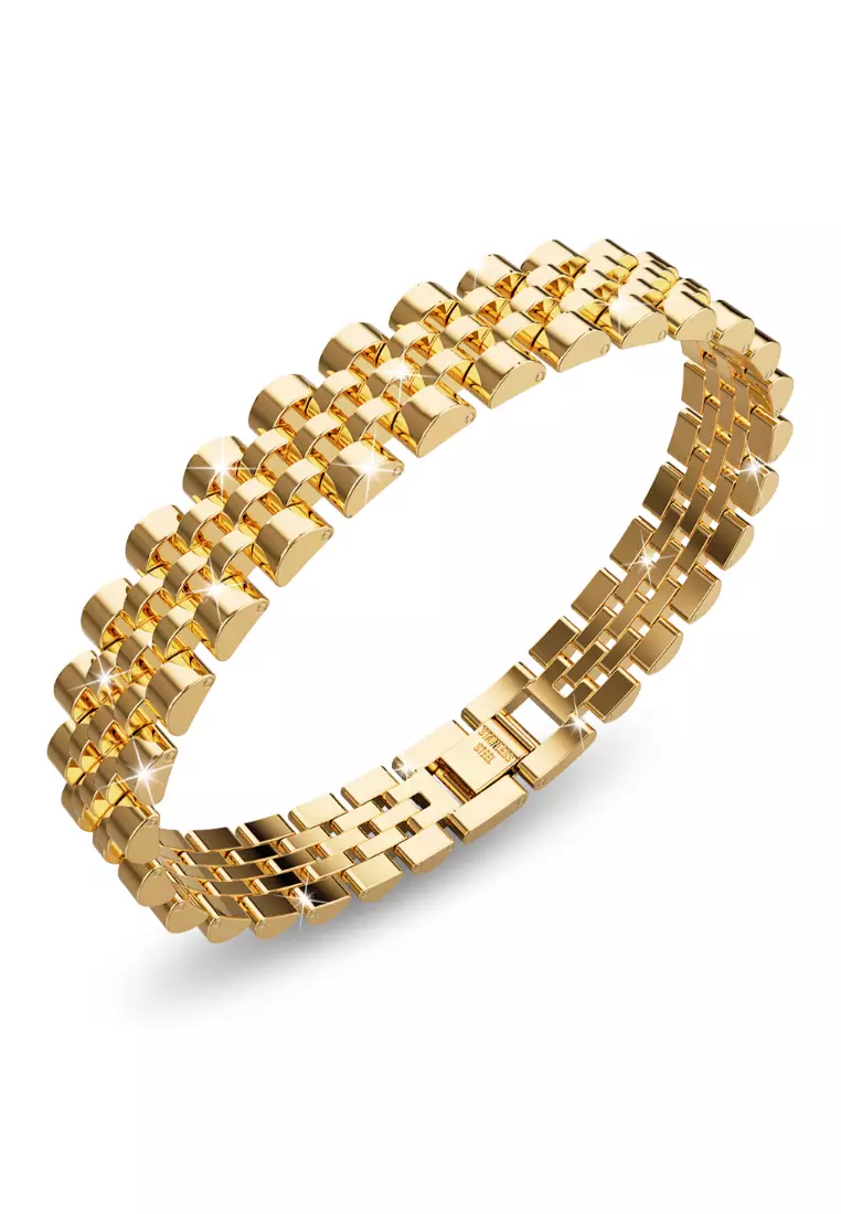 Gold steel outlet bracelet
