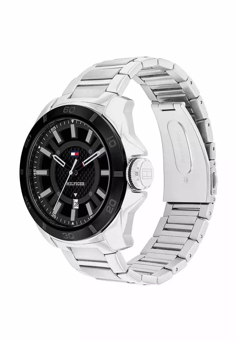 Windsurf Men's Watch Stainless Steel Strap - Black Dial 1792138