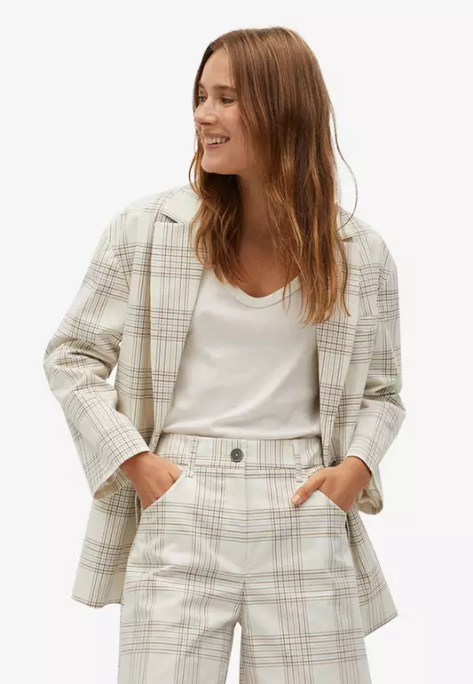 Check Cotton Blazer