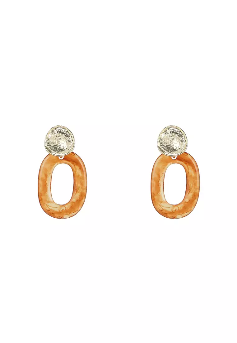 Gold over resin earrings new arrivals