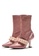 House of Avenues pink Ladies Satin Ruffle Ankle Bootie 5348 Pink 01472SHF1D8663GS_2