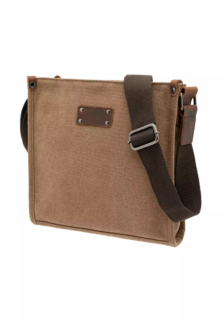 Jack Studio Canvas Leather Street Tide Messenger Bag BAD 21007