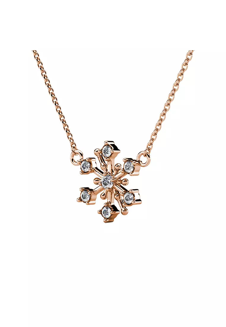 Snowflakers Pendant RG - Kalung Crystal by Her Jewellery