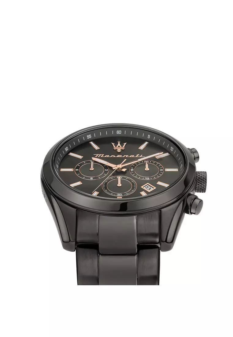 【2 Years Warranty】Maserati Attrazione 43mm Men's Quartz Watch R8853151001 With Luminous Dial Hands