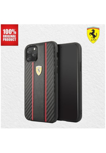Ferrari black Ferrari - Carbon PU Leather Case - iPhone 11 Pro 5.8" - Black 3F1C8ESF7F1AD9GS_1
